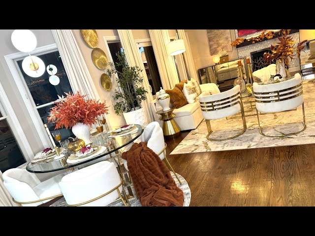 FALL BREAKFAST NOOK DECORATING 🍂 | Elegant Tablescape & Fall Decorating Ideas