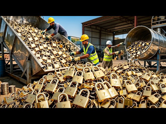 Amazing Process of Making Millions of Padlocks & Keys in a Factory | Full Manufacturing Process