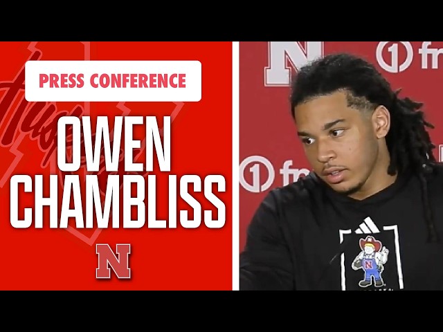 Nebraska Football LB Owen Chambliss meets with the media on Tuesday I GBR