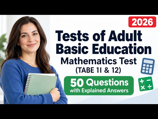 TABE Math Exam Flashcards | TABE 11 12 Mathematics Test Tests of Adult Basic Education, 50 Questions