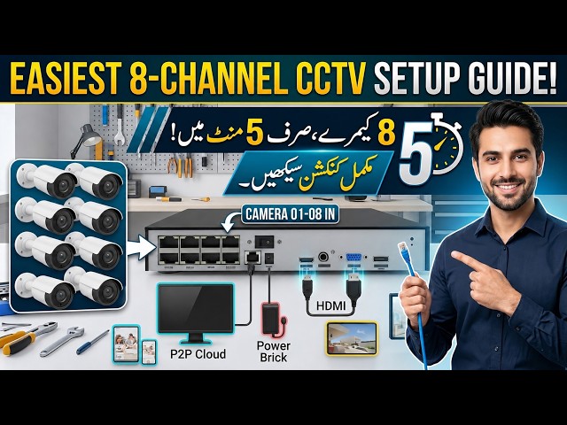 Complete CCTV Camera Wiring Diagram Installation | Easy DVR Setup & Mobile Viewing Guide #cctvcamera