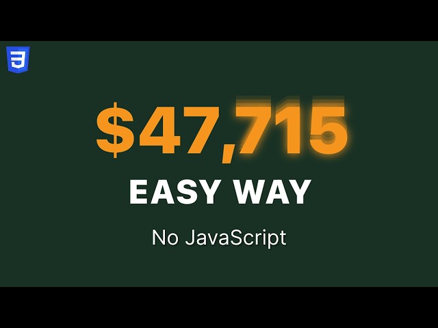 EASY Animated Counting Number CSS-Only Tutorial
