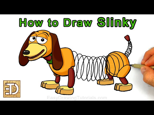 How to Draw Slinky Dog from Toy Story