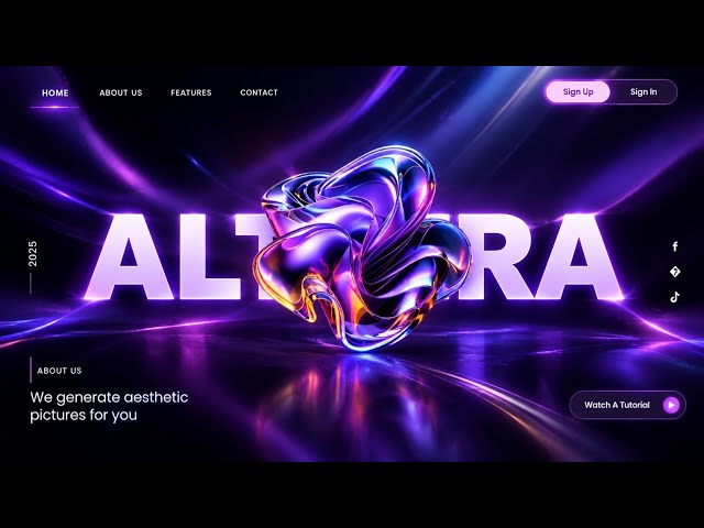 HTML CSS Landing Page Tutorial | Modern Futuristic Website Design