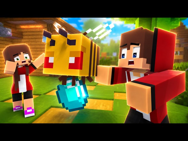 A BEE STOLE A DIAMOND?! - JJ x Sister Story - Minecraft Animation