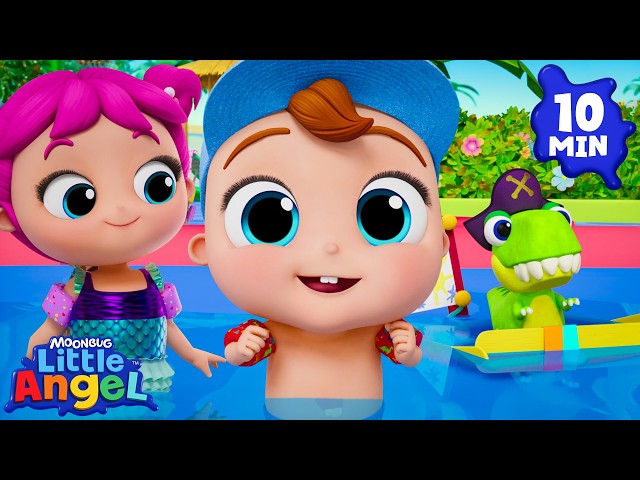 Sink or Float 🏊🏼 Family Fun in the Swimming Pool | Little Angel Nursery Rhymes & Kid Songs