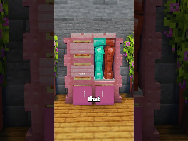 Cute Cherry Armor Closet Build in Minecraft 🌸