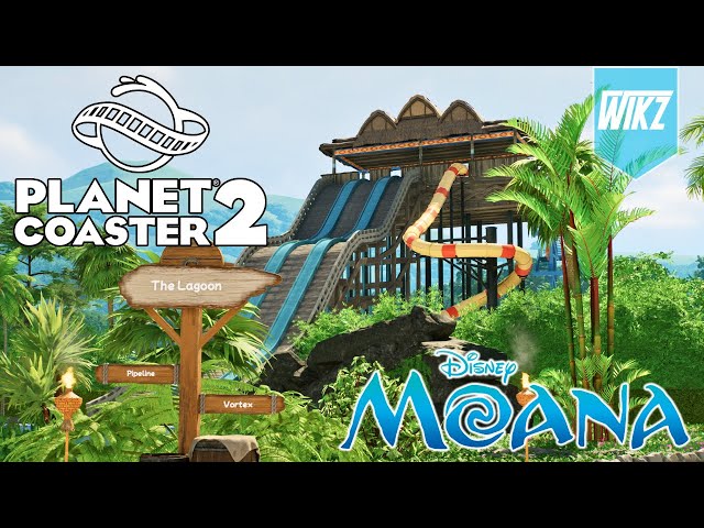 How To Theme Your Water Slides in Planet Coaster 2 | Moana Waterpark