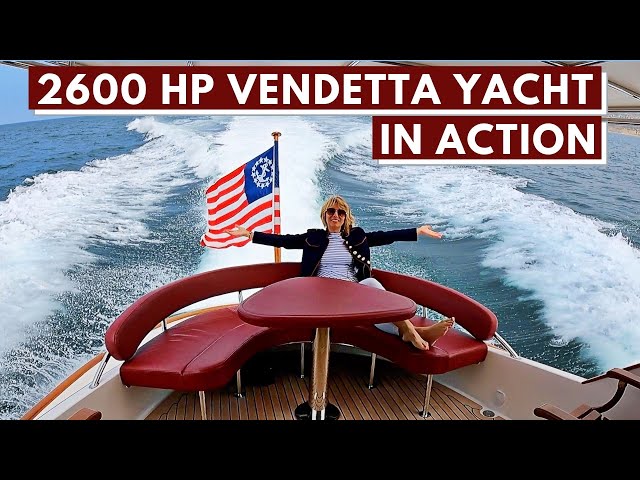 2600 HP VENDETTA YACHT Sea Trial JAMES BOND boat with Producer Michael / Billy Joel Yacht