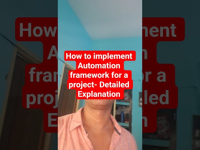 what kind of automation framework implemented in your project? #selenium #interviewquestions