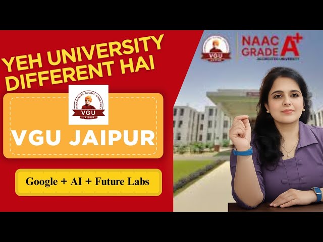 Rajasthan's First Google Agentic AI University 😳 | Complete VGU Jaipur Campus Review 2026