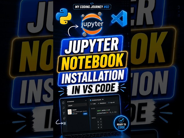 Jupyter Notebook VS Code Mein Kaise Install Kare? | Python #shorts
