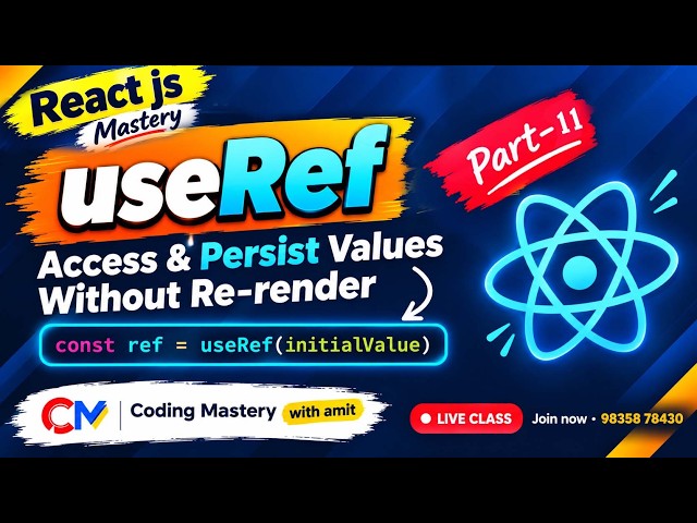 useRef Hook in React JS | useRef in React JS | What is useRef in React JS | React JS Tutorial #11