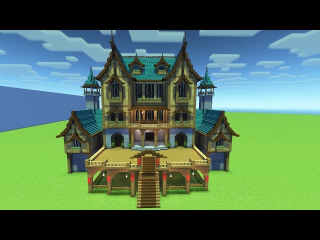 Minecraft Fantasy Mansion Tutorial 🏰 | Easy Step-by-Step Survival Build