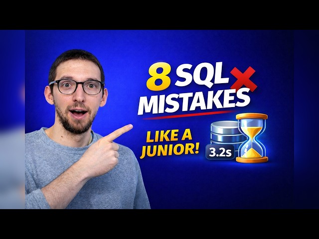 8 SQL anti-patters that make you look like JUNIOR | and how to FIX them
