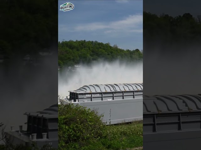 Moment of Launching New White Barge in 2026