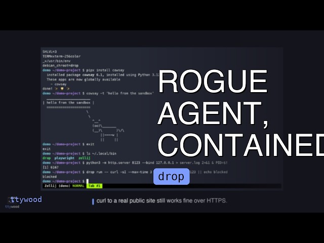 drop: letting a fake rogue AI agent loose in a sandbox (wrr/drop)