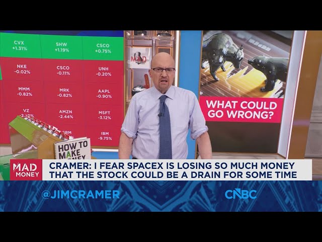 Jim Cramer: I fear SpaceX is losing so much money the stock could be a drain for some time