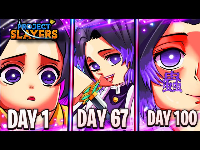 Spending 100 Days As SHINOBU Kocho In Project Slayers..