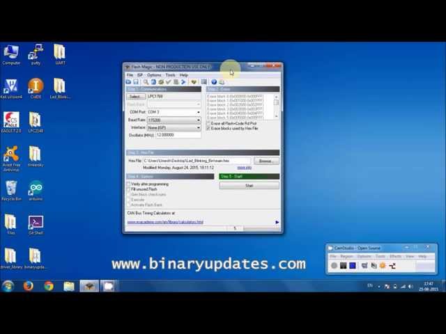Flash Magic to Program ARM Microcontroller
