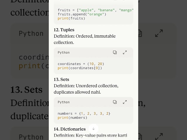 Short course of python