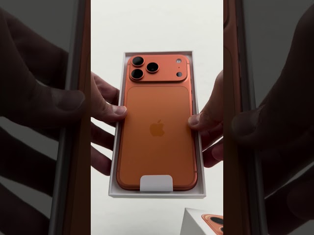 It’s Here 🤩 #apple #iphone #iphone17promax #cosmicorange