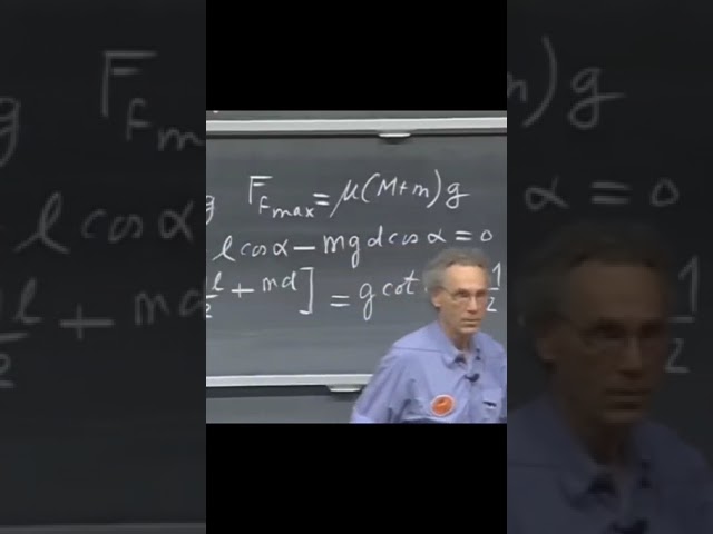 Walter Lewin demonstrates static equilibrium