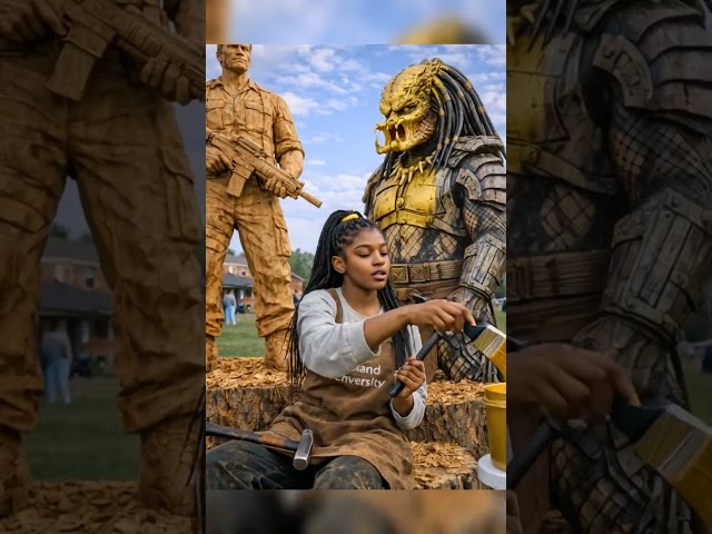 Arnold Schwarzenegger Vs Predator Sculpture Animation | How It Was Made with AI (Behind the Scenes)