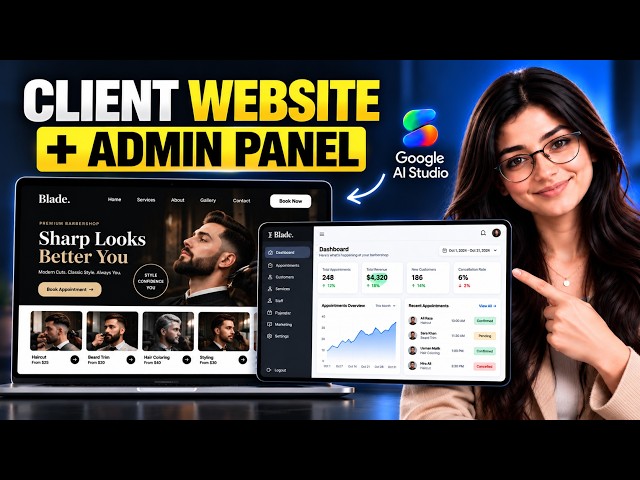 Build a FULLY FUNCTIONAL Website for a REAL Client with Google AI Studio | Admin Panel + Database