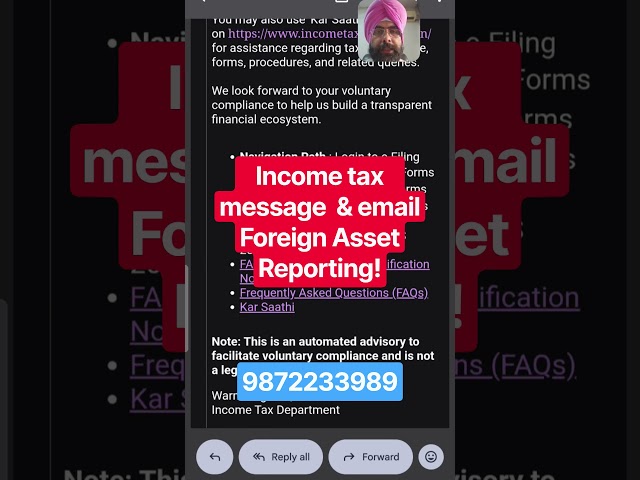 income tax message  for Foreign assets Reporting 2026-27 #incometax