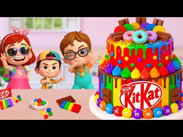 Miniature Rainbow Cake Tutorial 🌈 Making Cute Mini Rainbow Chocolate Candy Cake Recipe 🍰 Yummy Teeny