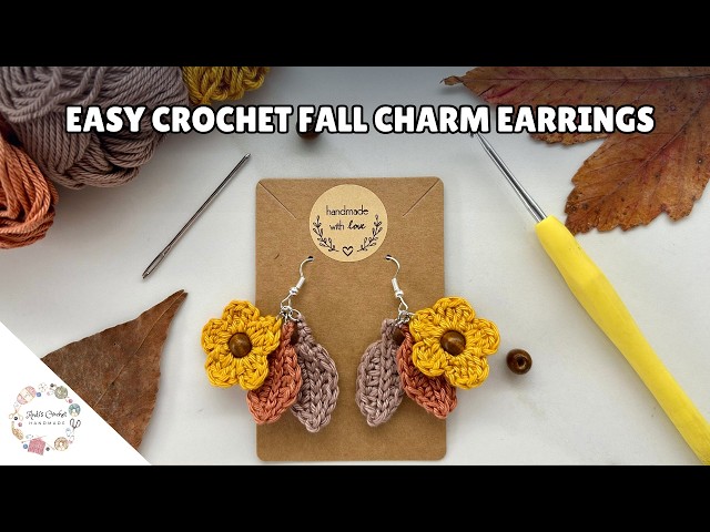 EASY Crochet Fall Charm Earrings Tutorial | Beginner Friendly