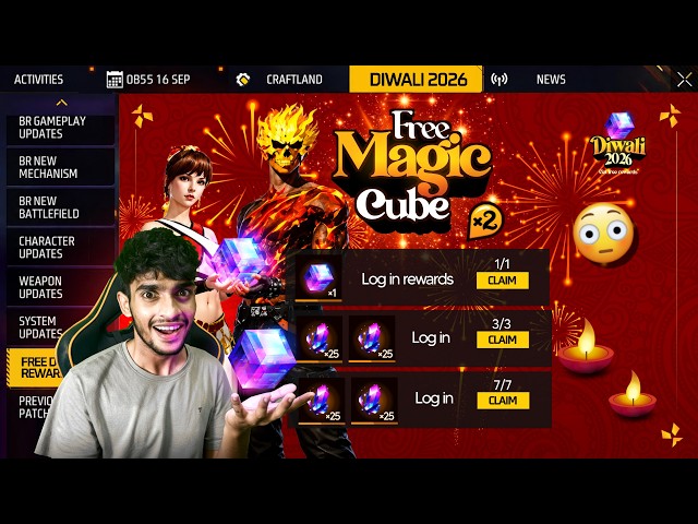 DIWALI FREE MAGIC CUBE 🪔 Free Fire Max