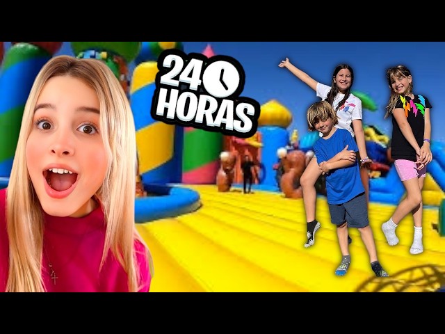 24 Horas no PARQUE DE TRAMPOLIM com meus amigos