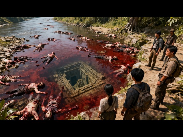 The expedition team found a floating corpse in the river and an ancient tomb underwater!