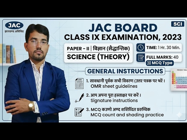 Class 9th 2023 Previous Year Question Paper Full Solution | JAC Board