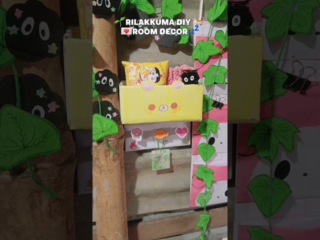 Room decor🌱🐈💤|#diy #shorts #trending #rilakkuma #craft #kawaii #viral #roomdecor