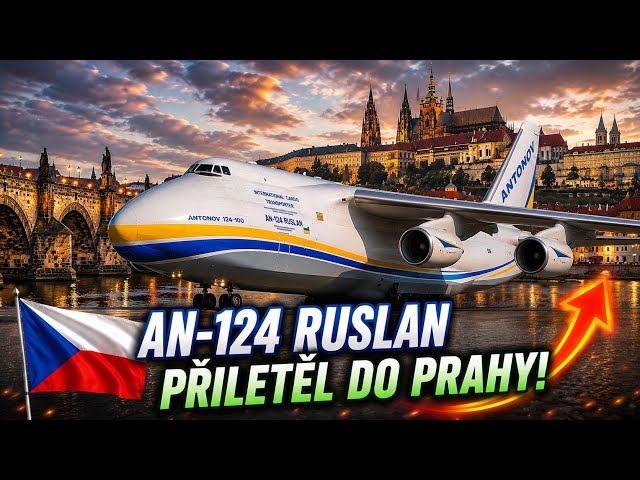 ✨Největší nákladní letoun v Praze! Antonov An-124 Ruslan (LKPR)🛬🔥