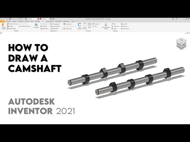 Camshaft | Autodesk Inventor 2021 | Exercise 18 | Intermediate Tutorial