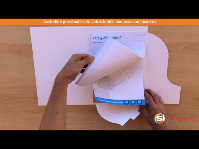 CARTELLINE PERSONALIZZATE A DUE LEMBI CON TASCA AD INCASTRO | #sistampa