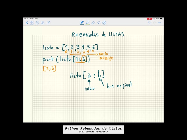 031 Chetura: Las rebanadas de listas (o str) en Python