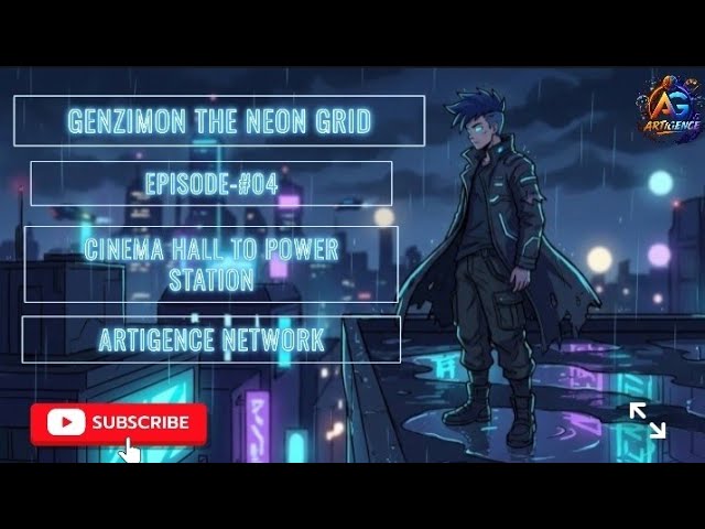 GENZIMON THE NEON GRID episode-#04 CINEMA HALL TO POWER STATION |ARTIGENCE NETWORK 