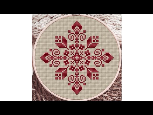 Easy & Beautiful Hand Embroidery Pattern | Cross Stitch Tutorial ✨ 