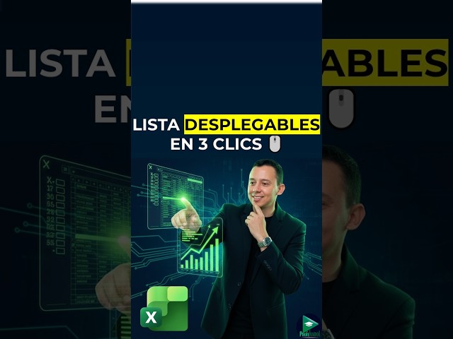 Listas Desplegables en 3 clics 🖱️ #excel #datospertubadores #edutuber
