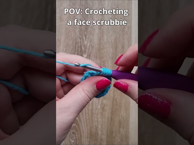 POV: Crocheting a face scrubbie #crochetpattern