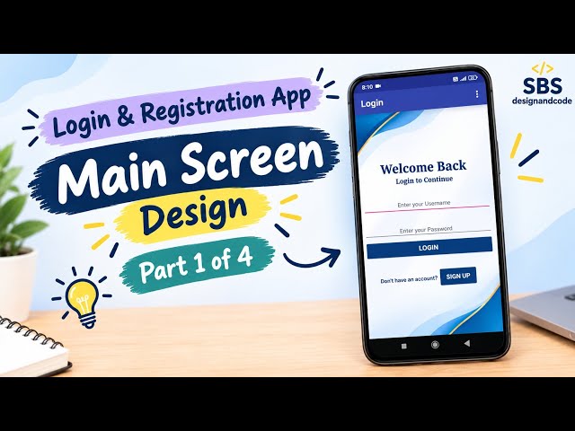 How to Design a Login & Registration App | Main Screen Design – Part 1 with @sbs.DesignandCode 