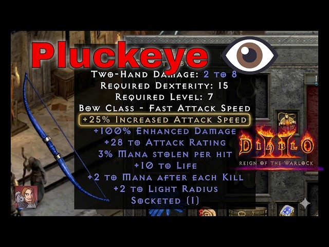 D2R RotW Updated Uniques - Pluckeye (Short Bow)