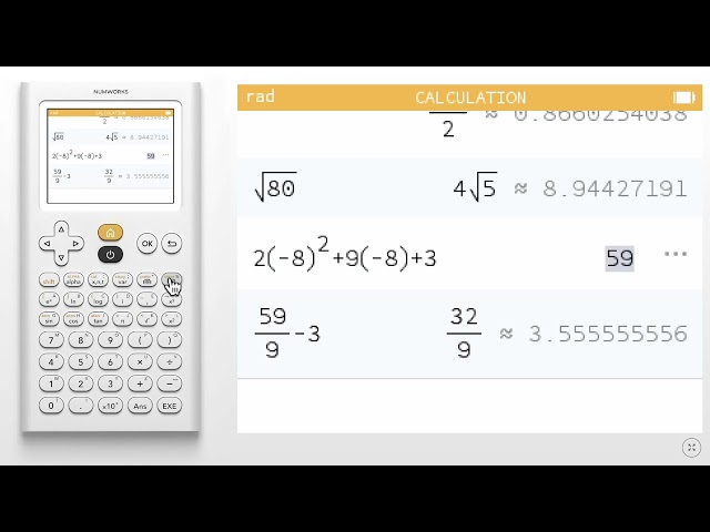 How do I clear the calculation history?