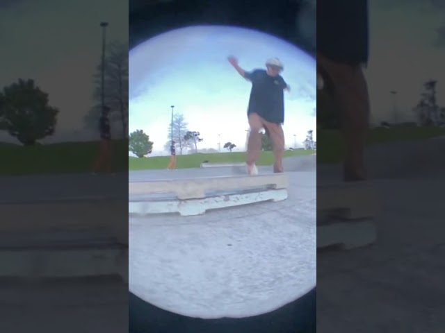 kickflip boardslide on legally obtained parking curbs
