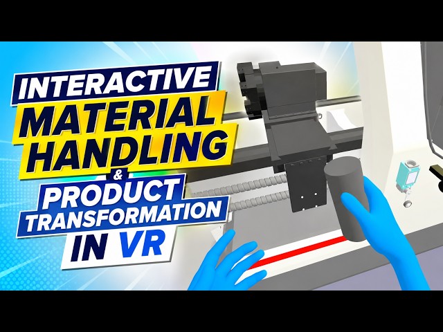 Interactive Material Handling & Product Transformation in VR | Three.js & Node-RED